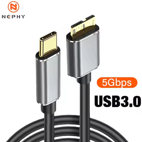 External Hard Drive Cable USB 3 Type C To Micro B Data Charge Wire For Toshiba Seagate WD HP Sandisk