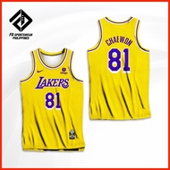 ❐ ♟ ◺ LOS ANGELES LAKERS CHAEWON YUNJIN EUNCHAE  KAZUHA FULL SUBLIMATED JERSEY