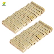 50Pcs Tongs Disposable Cooking Utensils Mini Bamboo Tongs Natural Toast Tongs for Cooking