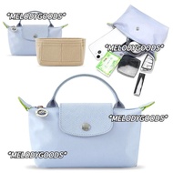 MELODG Insert Bag, Portable Felt Linner Bag, Durable Storage Bags Multi-Pocket Travel Bag Organizer Longchamp Mini Bag