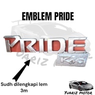 Original kia 2007-2023 Pride logo emblem, original chrome Pride Rio writing emblem