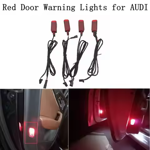 1set Car Door Panel Interior Red Warning Light For A7 A8 Q3 Q5 Q7 TT A3 S3 A6 S6 A4 S4 RS3 RS4 A7 RS