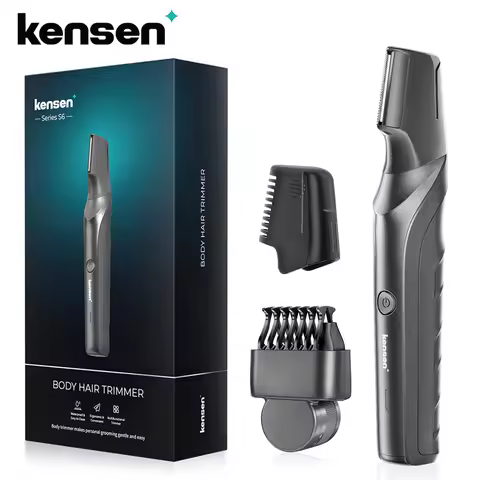Kensen S6 Electric Hair Trimmer for Men Body Groomer Clipper IPX5 Waterproof Portable Groin Pubic Ha