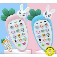 DTTHO rabbit chewing carrot phone toy - plays music - lights up for babies - comes with battery and 