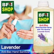 Anti Bacterial Hand Sanitizer Spray with 75% Alcohol - Lavender Anti Bacterial Hand Sanitizer Spray - 1L