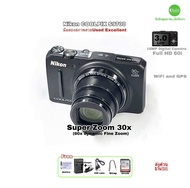 Nikon COOLPIX S9700 Digital Camera WiFi GPS 30X Lens 60X Dynamic Fine Zoom 16MP Full HD 60i มือสองสภ