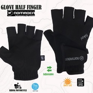 Nomaden Eskai Half Finger Motorcycle Gloves Made of Amara Leather