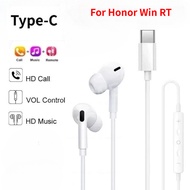 Type C Wired Headphones In Ear Earsets Game 9D HiFi Headset With Microphone For Honor Win RT 4G 5G 2