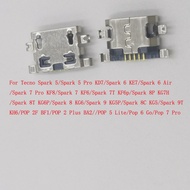 10-100Pcs Connector Plug Usb For Tecno Spark 6 Air 5 7 Pro 7T 8P 8T 8 9 8C 9T POP 6 Go 2F 2 Plus 5 L