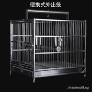 304Stainless Steel Parrot Cage Cockatiel Outdoor Cage Lovebird Mynah Large Bathing Cage Perch Cage