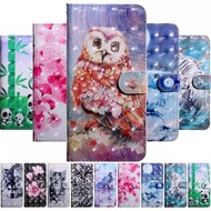 Note8 pro Wallet Stand Card Slot 3D Painted Phone Leather Cover