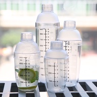JLIFE Acrylic Shaker Bottle Measuring Cup Double Jigger Milk Shaker Cocktail Juice Shaker Blender