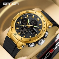 SANDA Waterproof Digital LED Colourful Contrast Cool Men's Watch 6191