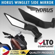 Horus Winglet Side Mirror 28cm Large Full Alloy Adjustable Mirror Mount Walang Grado Clear Lens