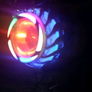 lampu depan projie led rainbow 2 lensa lampu utama putih 2 cahaya