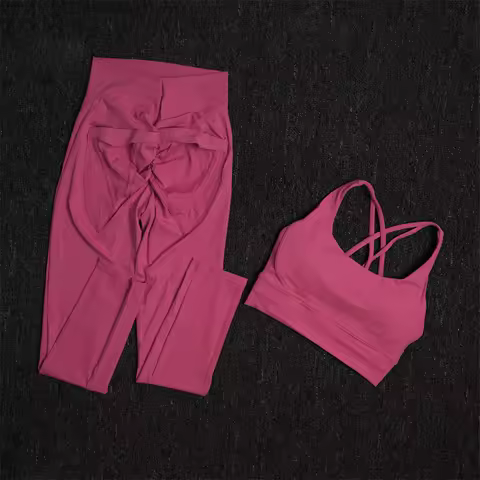 TRY TO BN Yoga Sets Sports Bra Fitness Leggings Back Pocket Women's Tracksuit High Waist Sportswear 