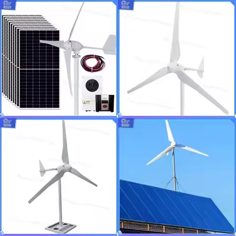 1kw 2kw 5kw 10kw 20kw Wind Turbine Generator Hybrid Solar Panel System Home Off Grid Power Energy Ki