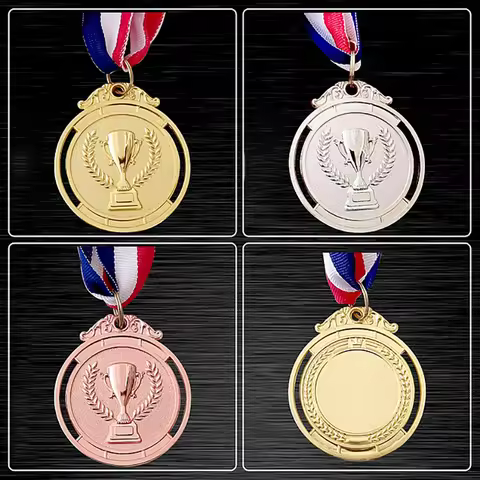 Marathon Gold Medal Silver Medal Trophy Medal Winner Reward Encouragement Badge Badge Outdoor Compet