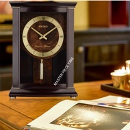 KAYU Seiko Wooden Desk Clock Japan Westnster Qxq033B Qxq033 Brown