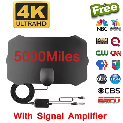 2025 New 4K Indoor Digital TV Antenna 4k HD HDTV Antena DVB-T/T2 DVBT2 Cable TV Antena 500Miles UHF