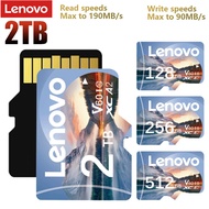 Lenovo 2TB การ์ดหน่วยความจำ A2 Class10 64GB 128GB Mini SD Card 512GB 256GB TF Flash Card สำหรับ Nintendo Switch ศัพท์รถอุปกรณ์ Monitor