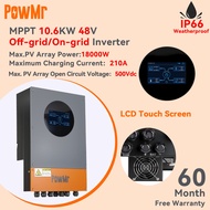PowMr 6.6KW/10.6KW On-Grid/Off-Grid Hybrid Inverter Parallel Up to 9 Units Built in 135A MPPT Solar 