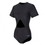 1 ชิ้น ชุดว่ายน้ำวันพีซสำหรับผู้หญิง Speedo แขนสั้น กันแดด กระชับ สบาย สำหรับทะเล เดินทาง สปา