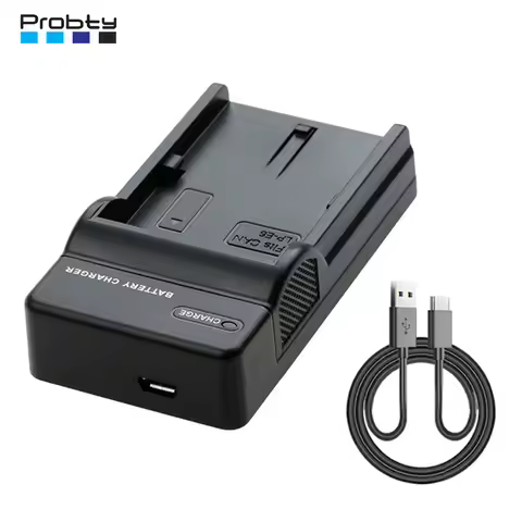 LC-E6E LP-E6 LP E6N Battery Charger for Canon EOS 90D, 80D, 70D, 60D, 60DA, 7D Mark II, 7D, 6D Mark 