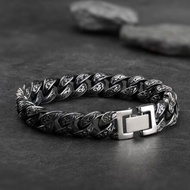 Fashion Men Retro Silver Bracelet Personalized Popular Cool Bangle