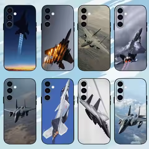 F-15 Fighter Eagle Black Shell Phone Case For Samsung Galaxy A73,A72,A71,A70,A53,A52,A51,Others Soft
