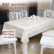 PVC Table Cloth 4-6 Chairs Minyak Tanpa Coffee Dining Table Meja Kopi Plastik Waterproof Oil-proof