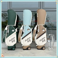 Golf Bag Trolley Bag Travel Bag PU Leather Waterproof Retractable Handle 4 Way Divider With Wheels M