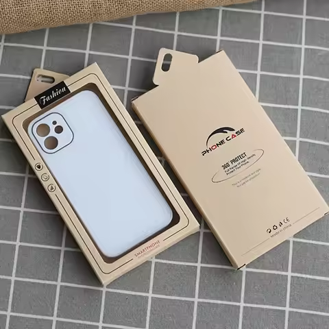 100Pcs Phone Case Packaging Box Kraft Paper Box Universal Phone Case Box With Display Box For iphone