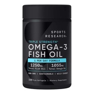 Omega 3 Aceite de Pescado 150 Cápsulas Sport Research Nutricional UEPX
