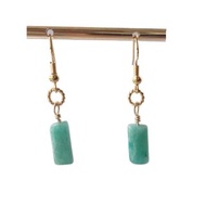 天然天河石垂墜耳環