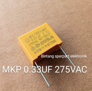 KAPASITOR MKP 0.33UF 275V MKT 334 TENTA KAPASITOR MKT 0.33UF 275V CAPACITOR MKP 0.33UF 275VOLT MKT M