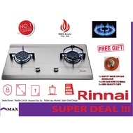 RINNAI RB-712N-S Built-in 2 Burner Gas Hob (Stainless Steel) Gas Stove RB712NS