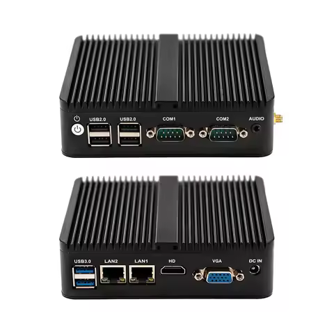 12*12 Mainboard BTL Intel Celeron J4105 J5005 CPU Dual LAN Port Dual Com All Aluminium Frame Case Fo