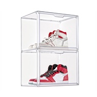 WEILIANG Acrylic Shoe Box Stackable Magnetic Shoe Organiser Display Case Sneaker Shoe Rack Shoe Cabi