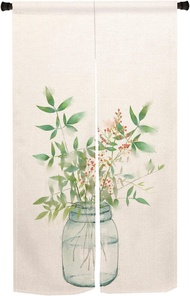Noren, Chrysanthemum Flowers, Simple Style, Noren, Width 33.5 x Length 59.1 inches (85 x 150 cm), In