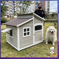 Dog house outdoor rainproof wooden dog villa rain shelter warm dog house dog house vila anjing Rumah anjing 狗别墅