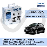 Philips New Ultinon Essential LED Bulb Gen2 6500K H4 Set for Perodua Myvi 1st 2005-2011