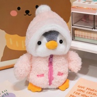 New Cute Penguin Plush Toy Baby Comforting Sleep Doll Fluffy Penguin Wearing Clothes Hats Stuffed An
