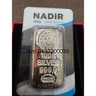 jongkong silver bar / perak 999  nadir brand