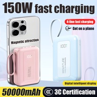 Magnetic 150W 50000mah ccc certified power bank 3c slim vention powerbank fast charging iphone tripl