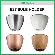 E27 Bulb Holder In 4 Colors White / Aluminium / Rose Gold / Wood