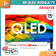 AIWA 75" Google TV | 4K QLED Google TV | Smart TV I 75 inch I Google Smart TV I Quantum Colors | Google Playstore | Inbuilt Chromecast | HDR10 | ZeroBezel | 4K Netflix &amp; Youtube | Dolby Audio | DTS TruSurround | Digital TV | Wifi
