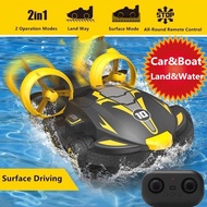 2022 RC Car 2.4G Water &amp; Land 2 IN 1 Amphibious Drift Car Remote Control Hovercraft High Speed Boat RC Stunt Car
