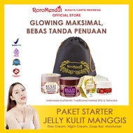 RORO MENDUT Paket Starter Jelly Package Kulit Manggis Anti Aging Whitening |BPOM HALAL Skincare Krim