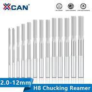 XCAN 1pc HSS Machine Reamer H8 Straight Shank Chucking Reamer Milling Cutter 2/2.5/3/4/5/6/6.5/7/8/9
